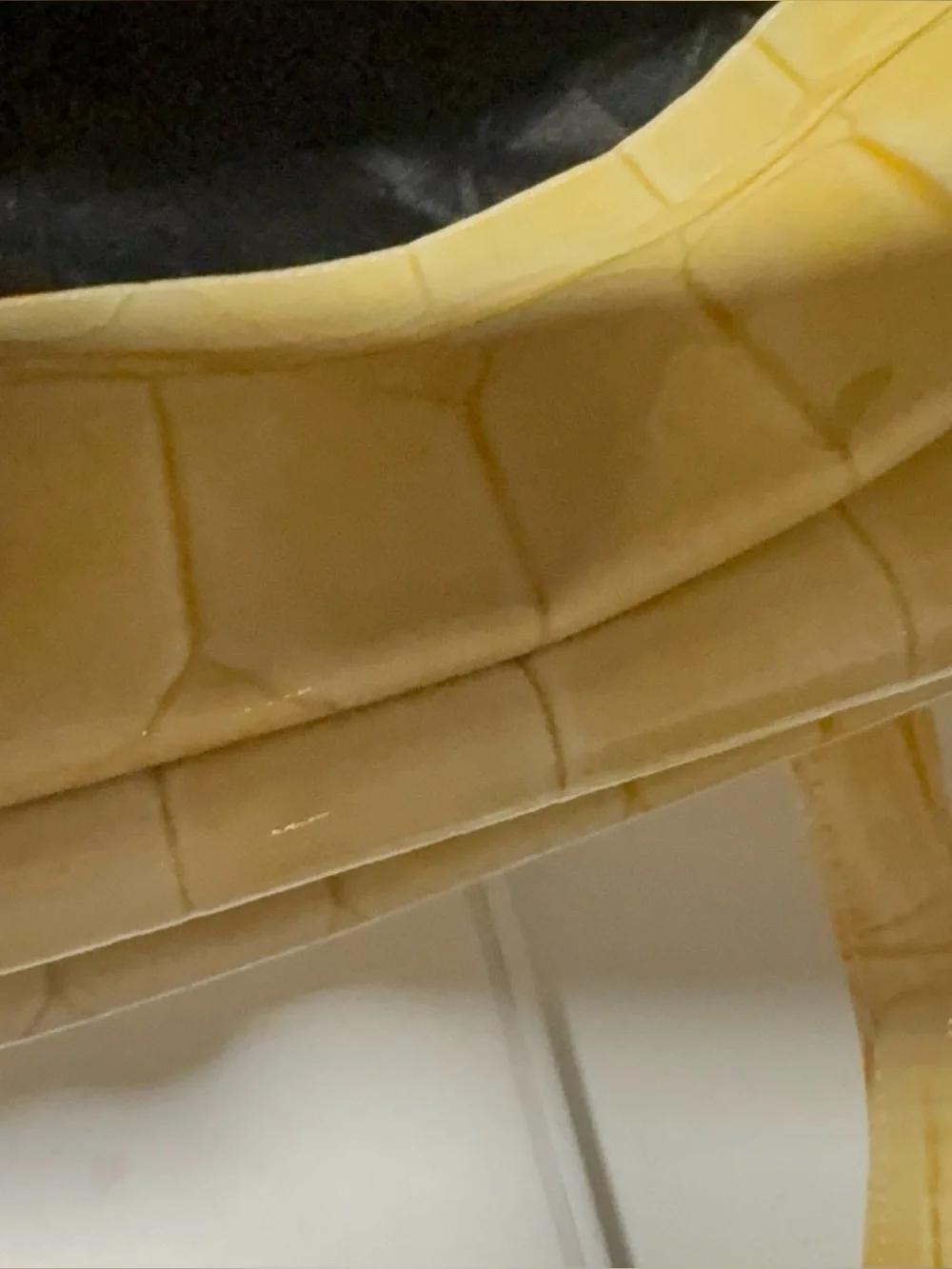 Yellow Croc-Embossed Tote Bag Joan & David